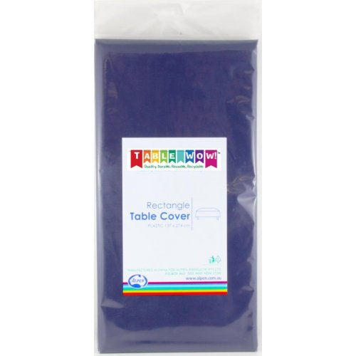 Rectangle Plastic Tablecover Navy Blue