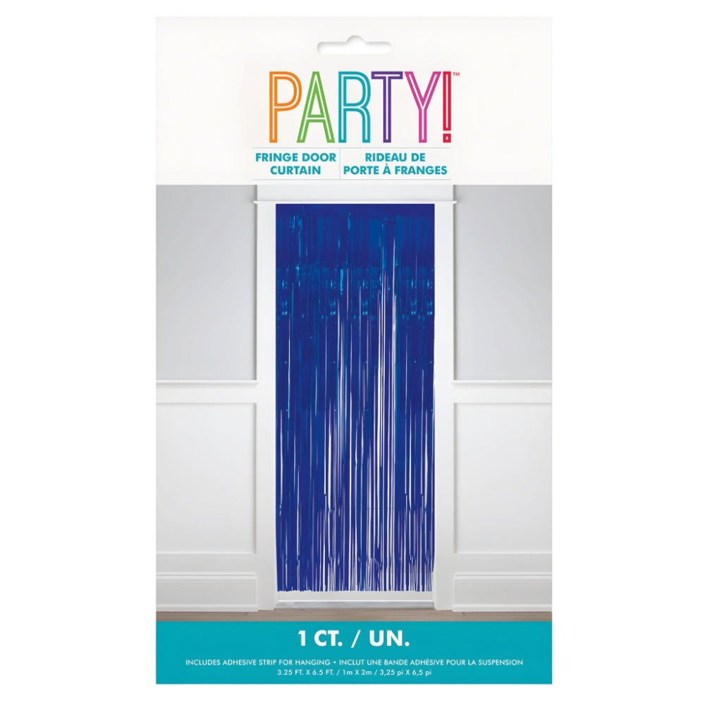 Royal Blue Fringe Door Curtain 1m x 2m (3.25' x 6.5')