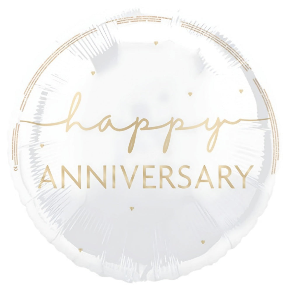 18" PKG HPY ANNIVERSARY FL BLN