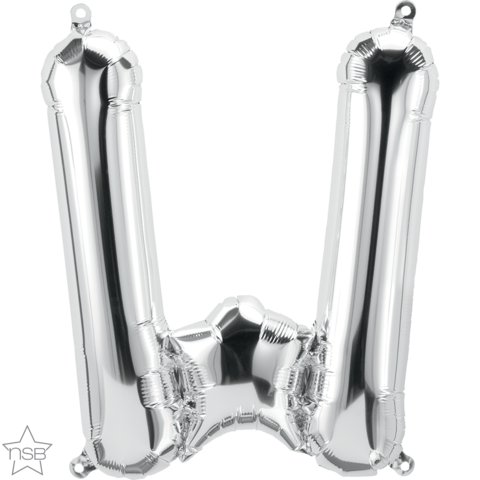 Foil Balloon 16" Letter Silver #W