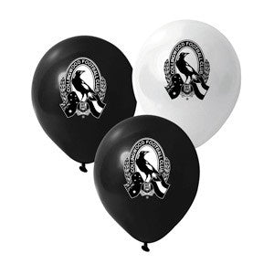 Afl Collingwood Team Latex Balloons Pk25