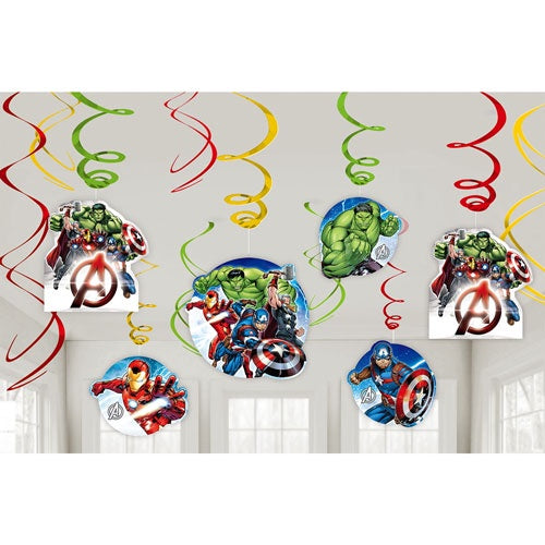 Avengers Epic Swirl Decorations 12pieces