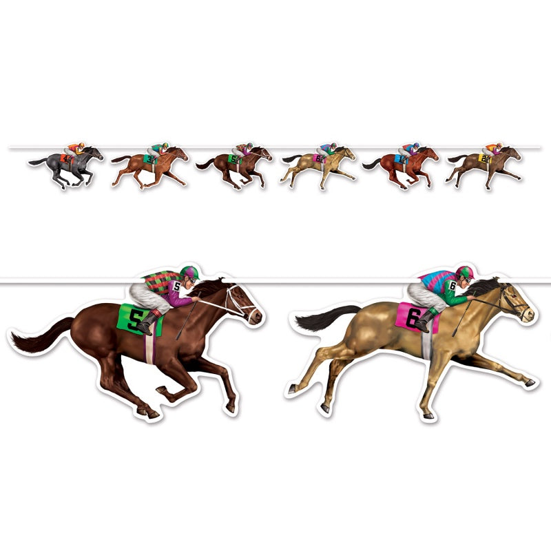 Horse Racing Cutout Banner