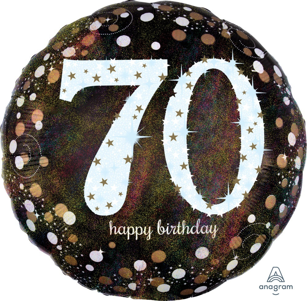 18"(45cm) Foil Balloon 70 Sparkling Birthday