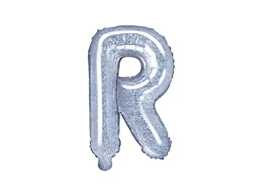 Holographic Letter R Foil Balloon 34in Alphabet Party Decoration