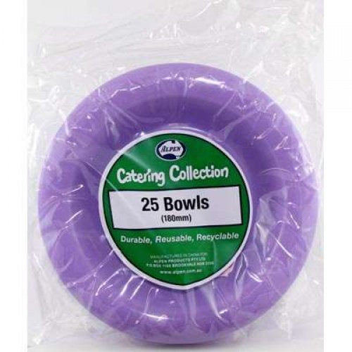 Plastic Bowl Lavender Pack of 20