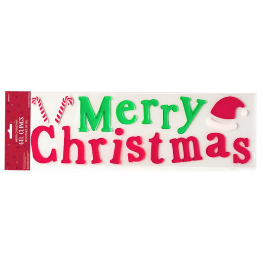 MERRY CHRISTMAS CLING DECO