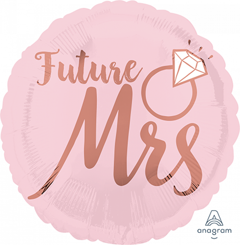 Blush Wedding Future Mrs Foil Balloon 45cm(18")