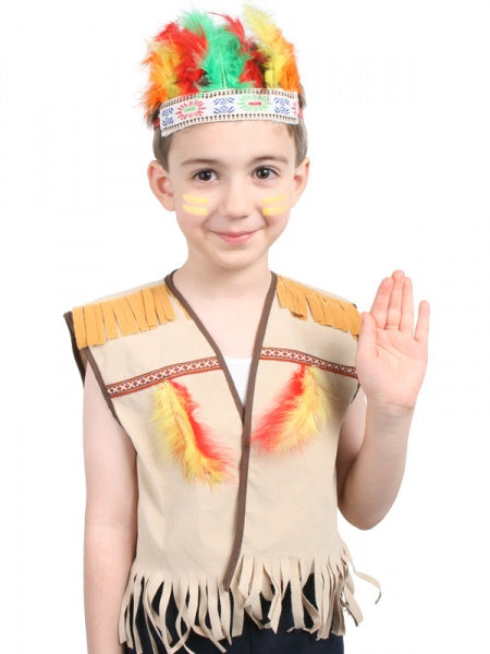 INDIAN SET CHILD- VEST HEADBAND
