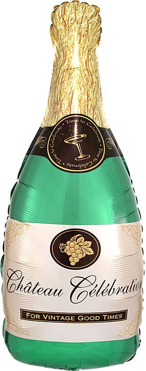 Foil Balloon Supershape Champagne Bottle 36"(91cm)