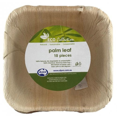 PALM LEAF SQUARE BOWL 5" PACK OF 10