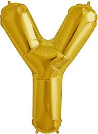 Foil Balloon 35cm Gold Y