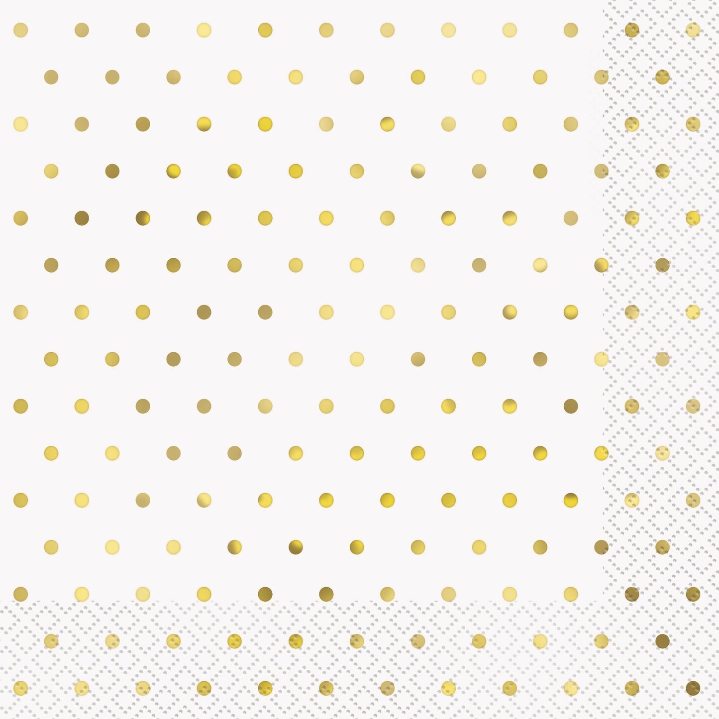 Gold Foil Dots Lunch Napkins