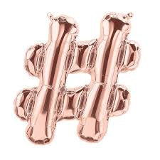 FOIL BALLOON 16" SYMBOL ROSE GOLD #