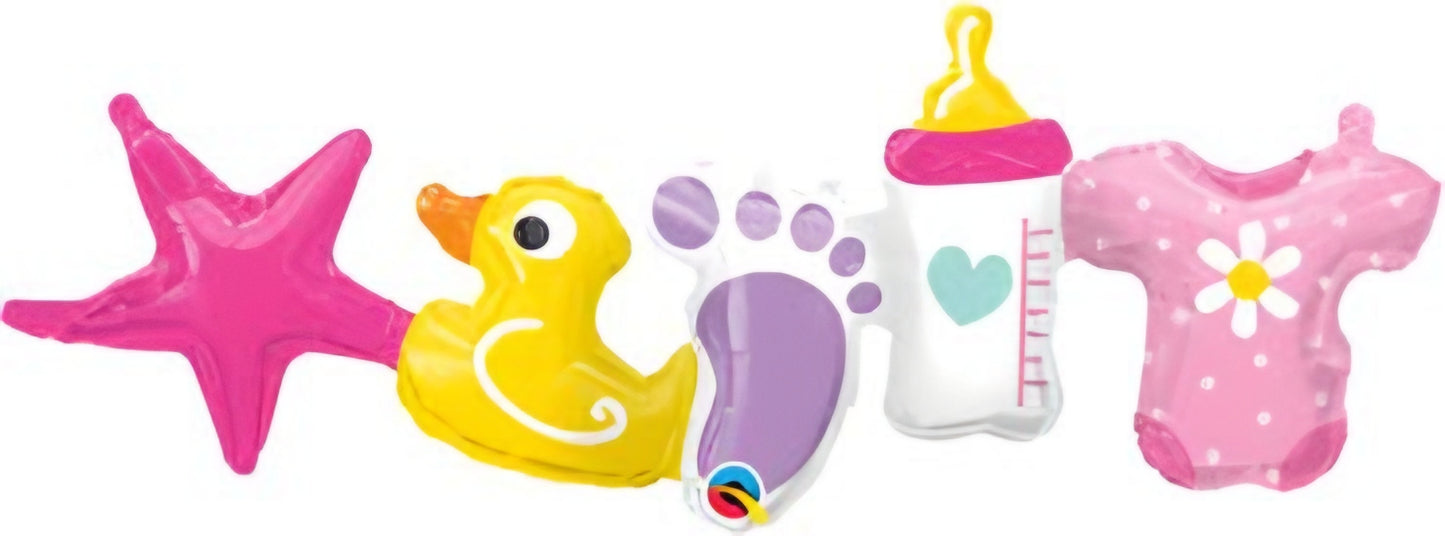Baby Girl Balloon Garland