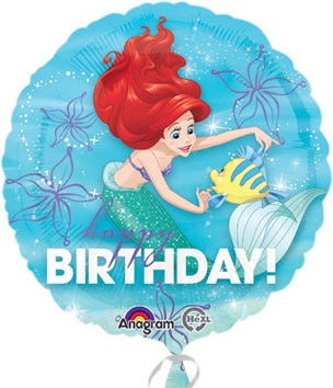 Ariel Big Dream Happy Birthday Foil Balloon 45cm(18")