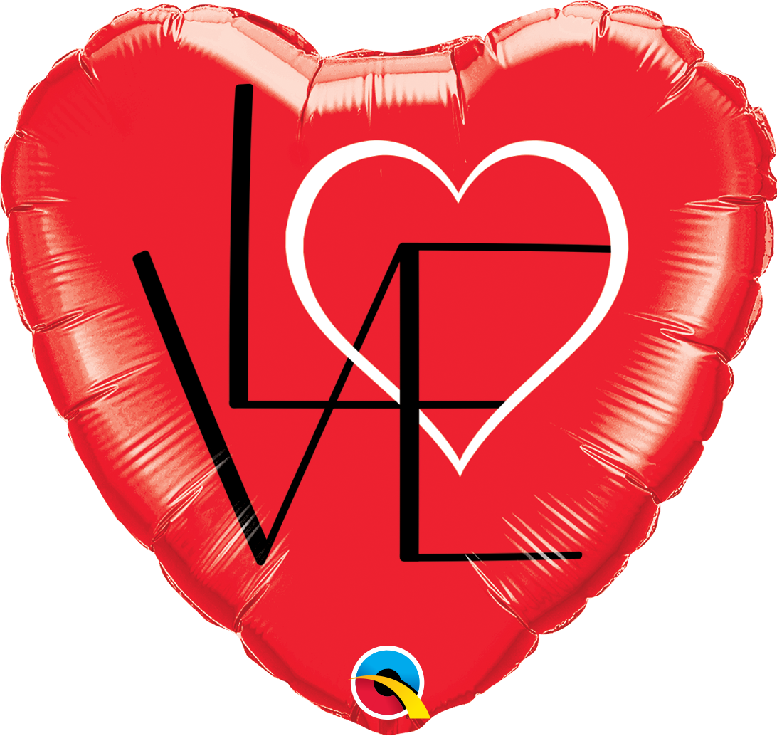 Heart Love Red Foil Balloon 18"