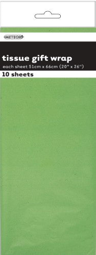 10 TISSUE SHEETS - APPLE GREEN
