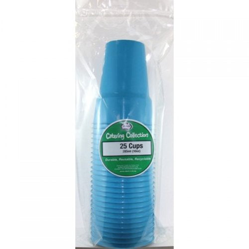Plastic Cups Azure Blue Pack of 20