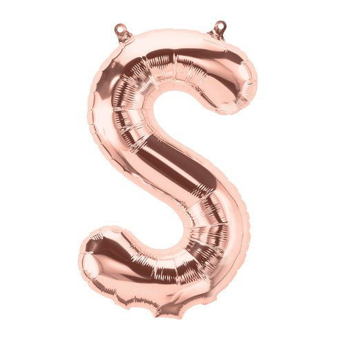 Foil Balloon 16" Letter Rose Gold #S