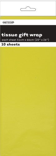 10 TISSUE SHEETS - SOFT YELLOW