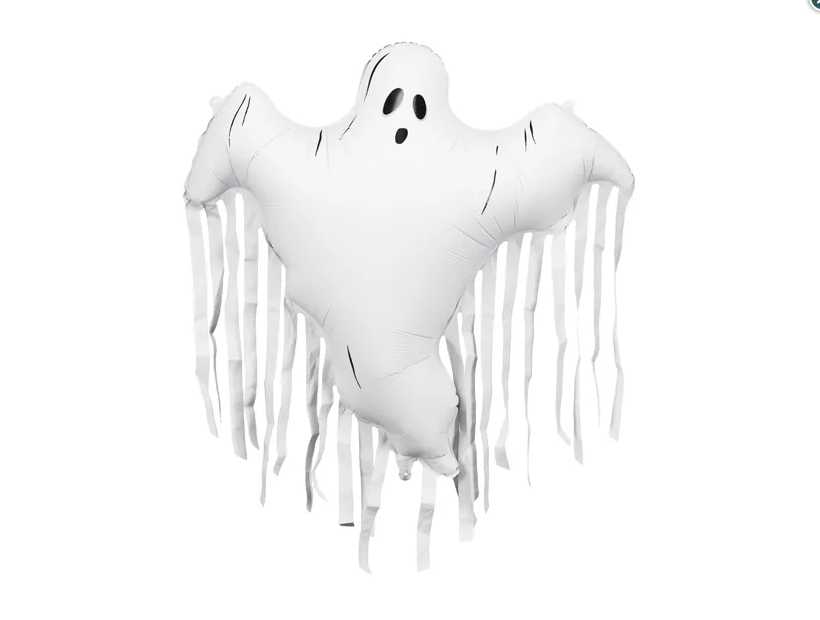 Party Deco Ghost Shape Foil Balloon with Tassels 93cm x 86cm
