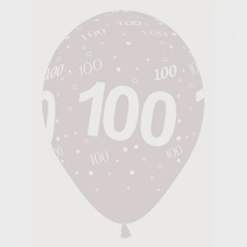 100 Crystal Clear Sempertex Latex Printed Balloon 30cm Bag of 50