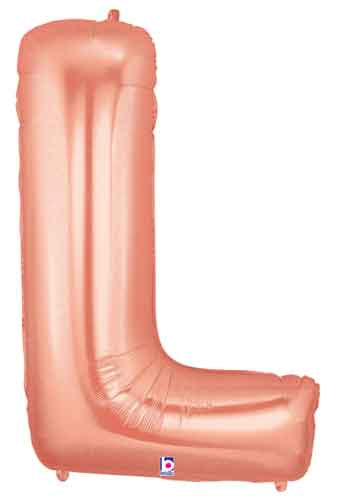 LARGE FOIL Alphabet 34inch BALLOON ROSE GOLD- L