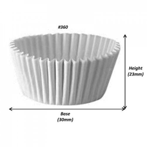 Patty Pans White #360 (30 x 24mm) Pack 500