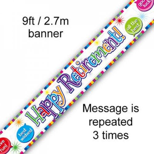 Happy Retirement Banner 2.7m P1