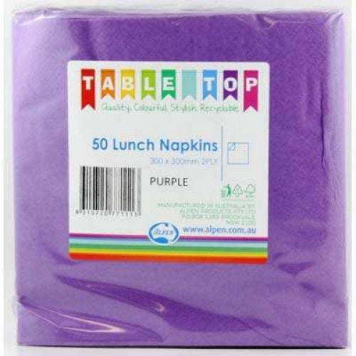 Lunch Napkins Purple Pack of 50