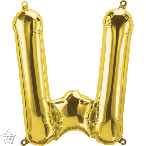 Foil Balloon 16" Letter Gold #W