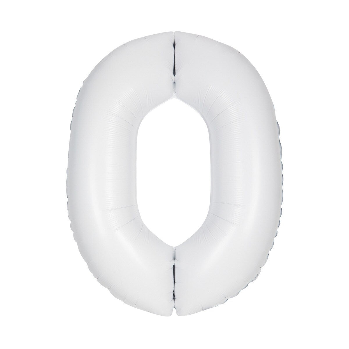Matte Bright White "0" Numeral Foil Balloon 86cm (34")