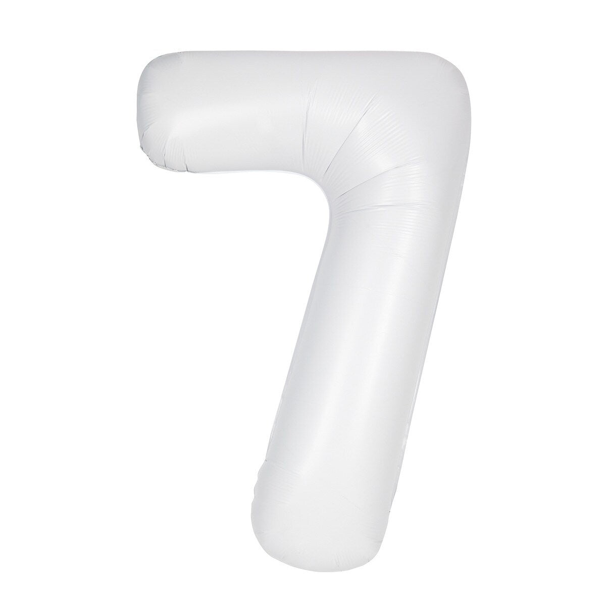 Matte Bright White "7" Numeral Foil Balloon 86cm (34")