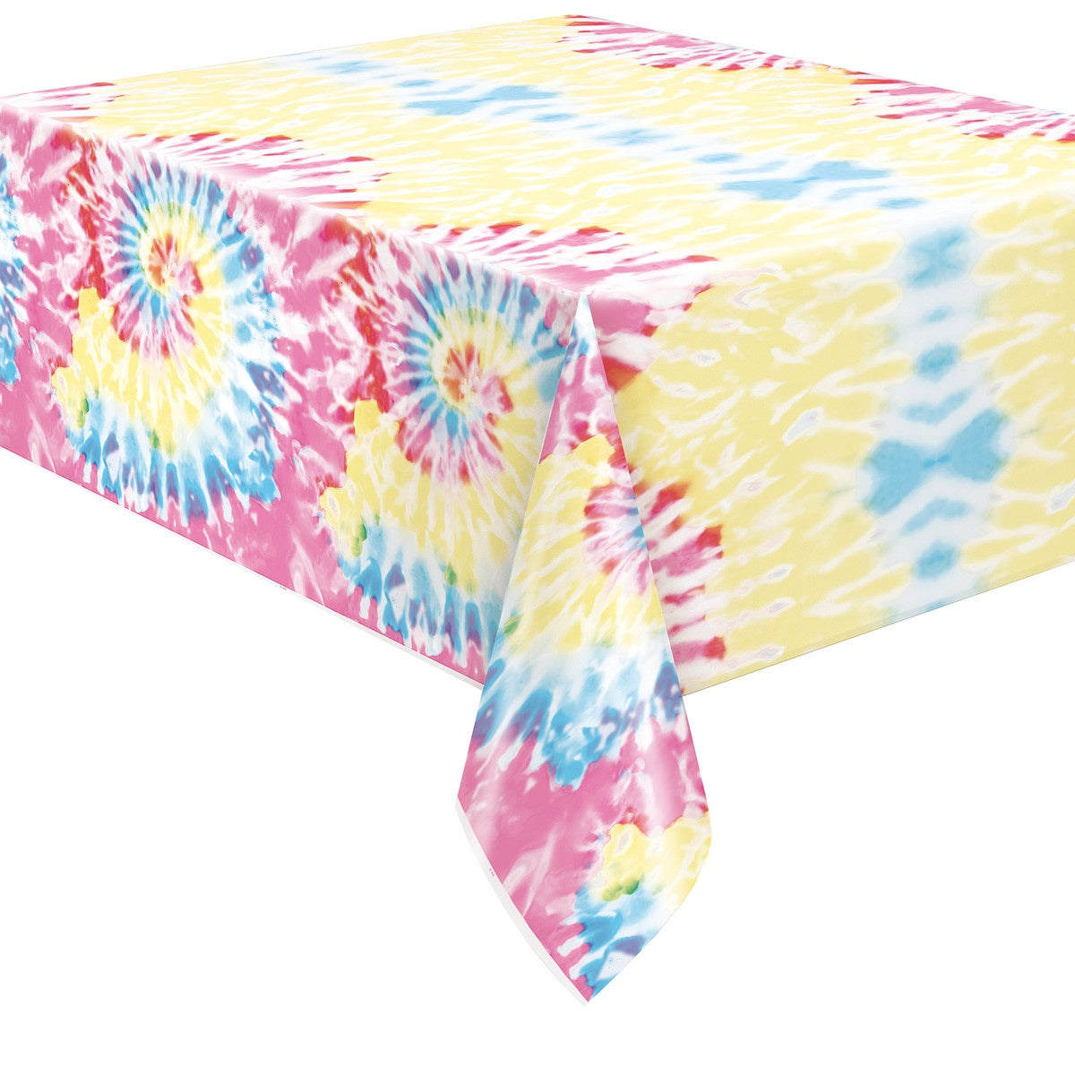 Tie Dye Swirl Printed Tablecover 1.37m X 2.13m (54" X 84")