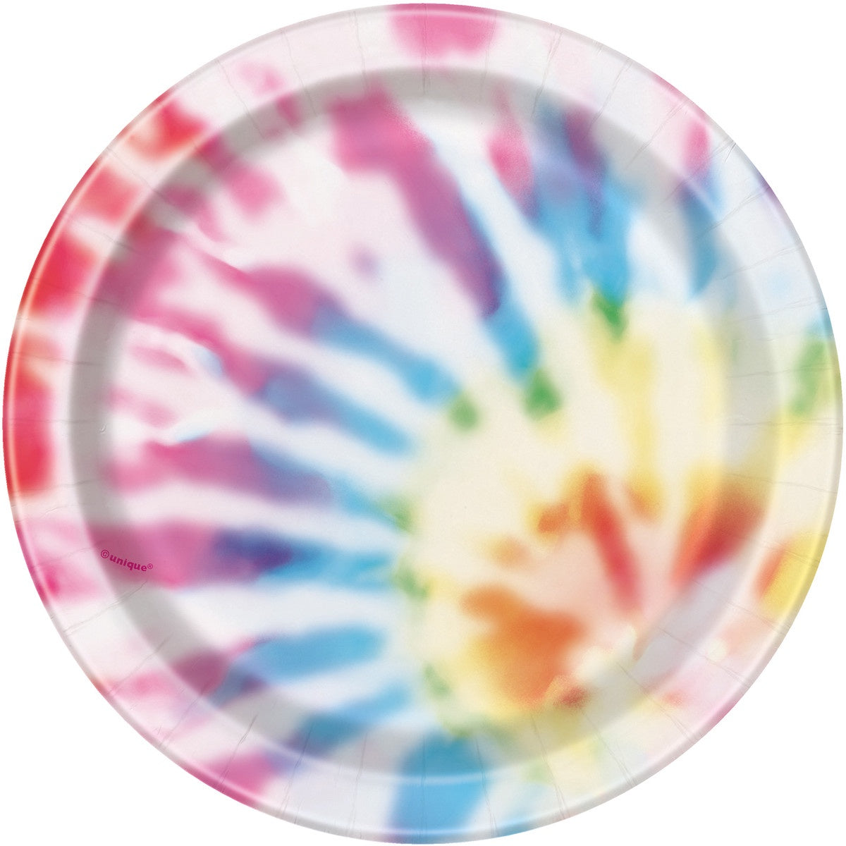 Tie Dye Swirl 7" Plates Pack of 8