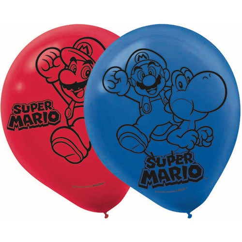 Super Mario Latex Balloon Pack Of 6