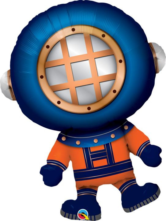 Large Foil Supershape Balloon 37" Deep Sea Diver