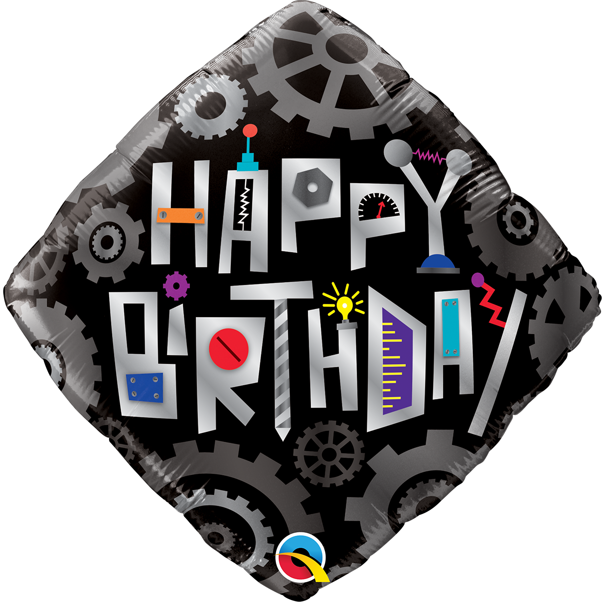 Birthday Robot Cogwheels Foil Balloon 18" (45cm)