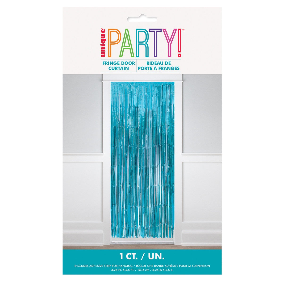 Baby BLUE Foil Fring DOOR Curtain 1X2M