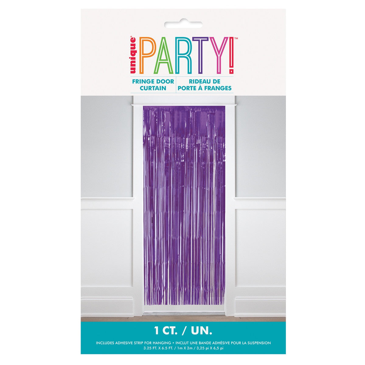 Deep Purple Foil Fring DOOR Curtain 1X2M