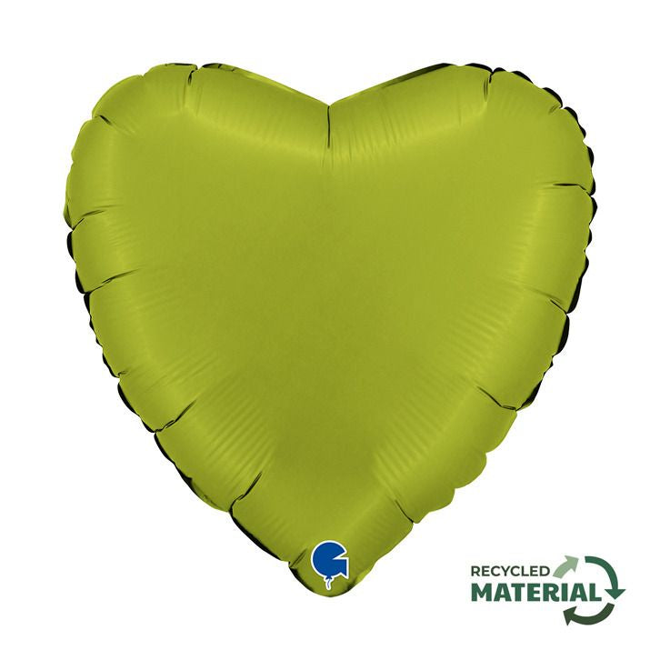 Foil Balloon Solid Colour Heart 46cm (18") Matcha Latte