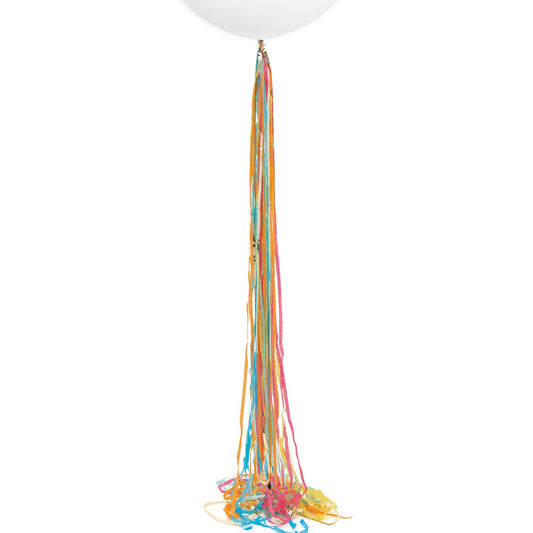 Gold Foil & Colourful Tissue Tassel Balloon Tail 1.82m (6ft)