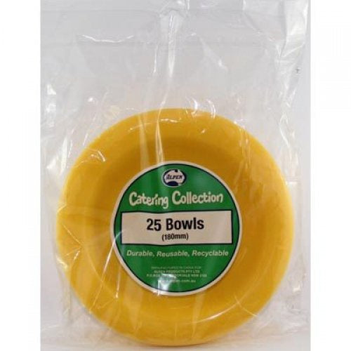 Plastic Bowl Yellow Pack of 20