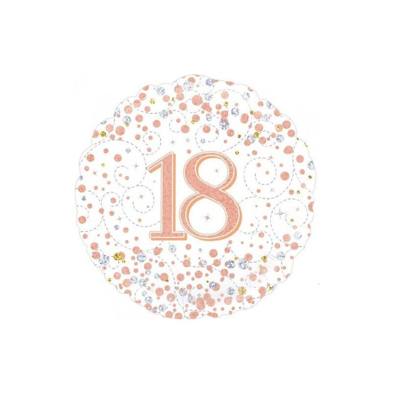 Sparkling Fizz Rose Gold 18 FOIL BALLOON 18" (45CM)