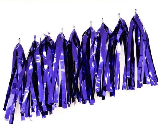 Tassels Metallic Purple Pack Of 9