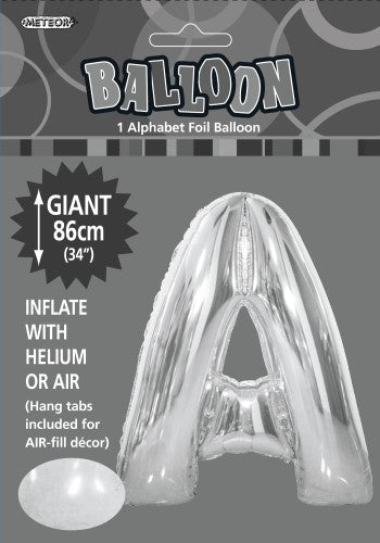 Meteor Large Foil Letter 34"(84cm) A Silver