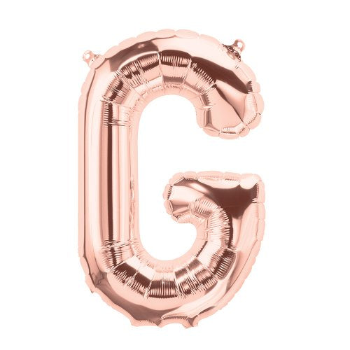 Foil Balloon 16" Letter Rose Gold #G