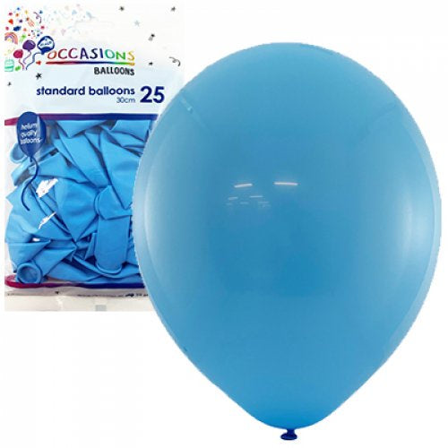 Light Blue 30cm OCCASION BALLOONs Pack of 25
