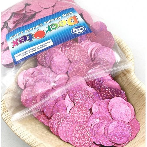 Holographic Metallic Confetti 2.3cm Light Pink 250g